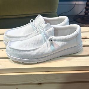 Hey Dude Men's White Slip-On Loafers